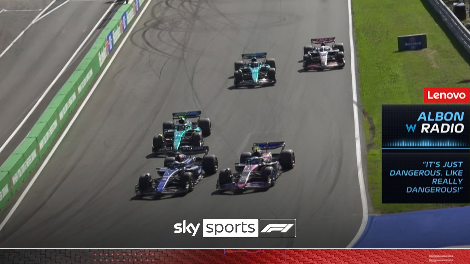 Attack F1 Pro 'It's just dangerous' | Five cars fight into Turn One! | F1 News | Sky ...