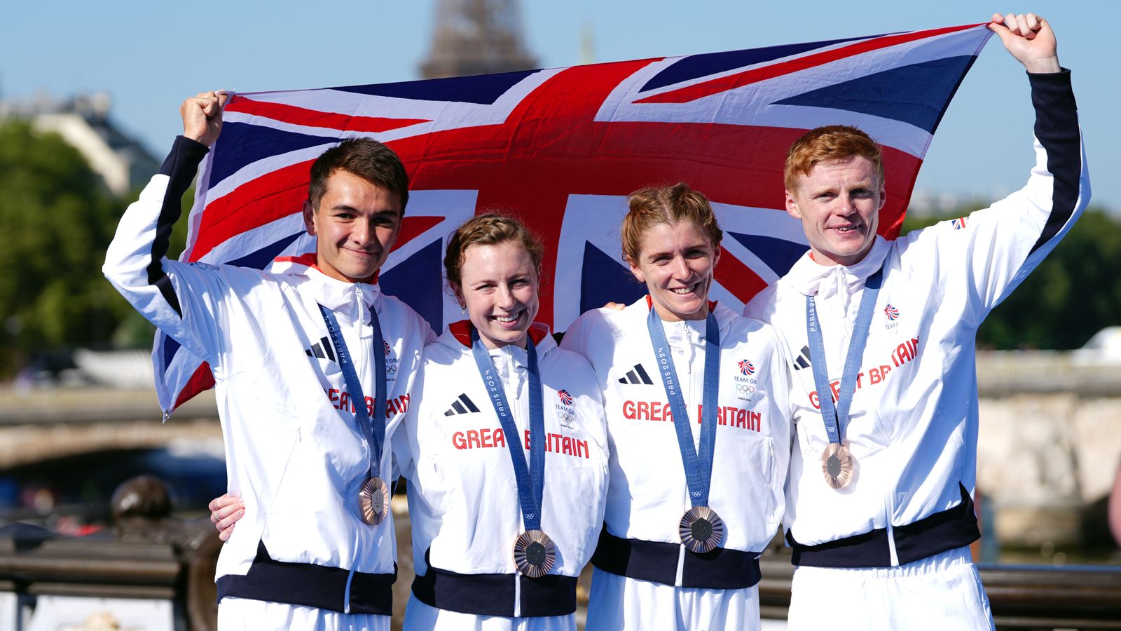 Olympics 2024: Great Britain take triathlon mixed relay bronze after photo-finish drama