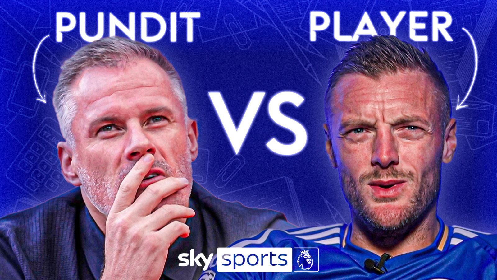 Introducing Player vs Pundit... as Jamie Carragher and Jamie Vardy go