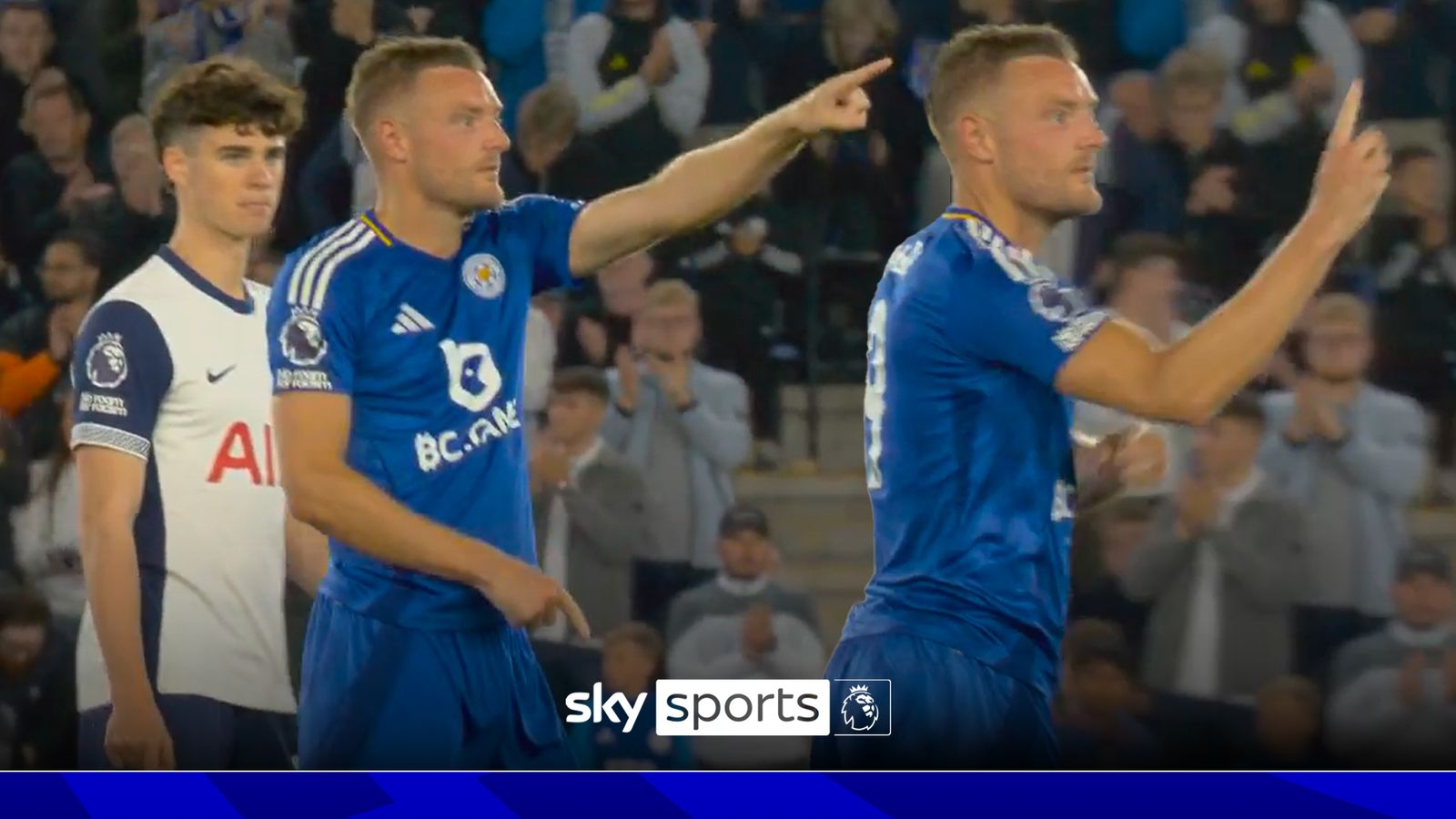 He is back! Jamie Vardy's cheeky message to Spurs fans after being subbed off - Sky Sports