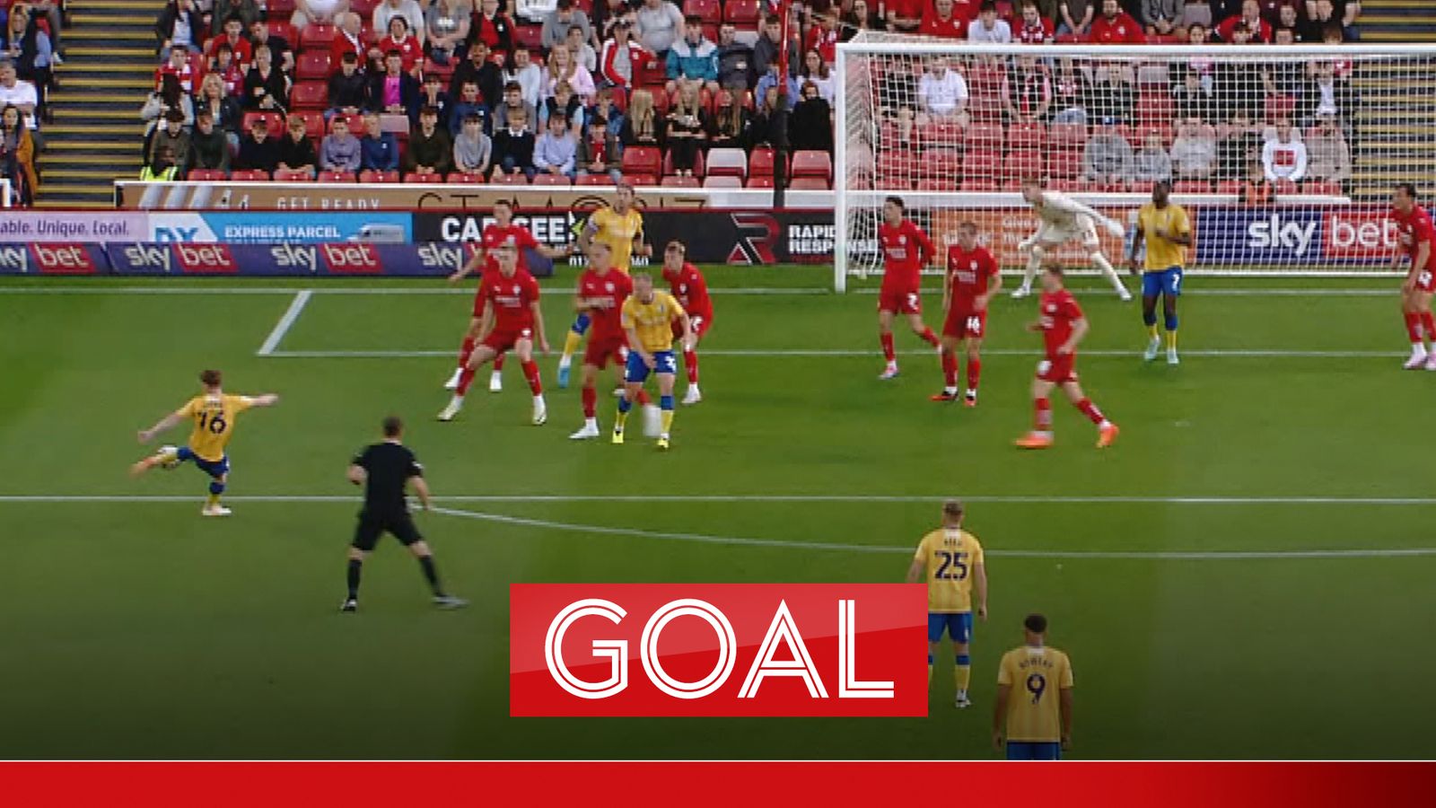 Barnsley 12 Mansfield Stephen Quinn, 38, hits cracking volley as