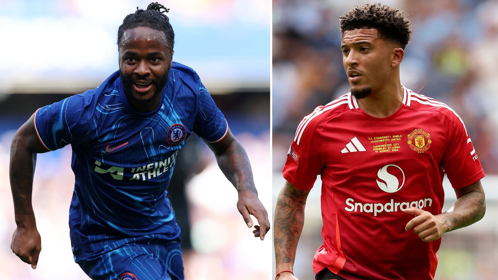 Jadon Sancho and Raheem Sterling: Chelsea and Man Utd in talks over separate transfers | Football News | Sky Sports