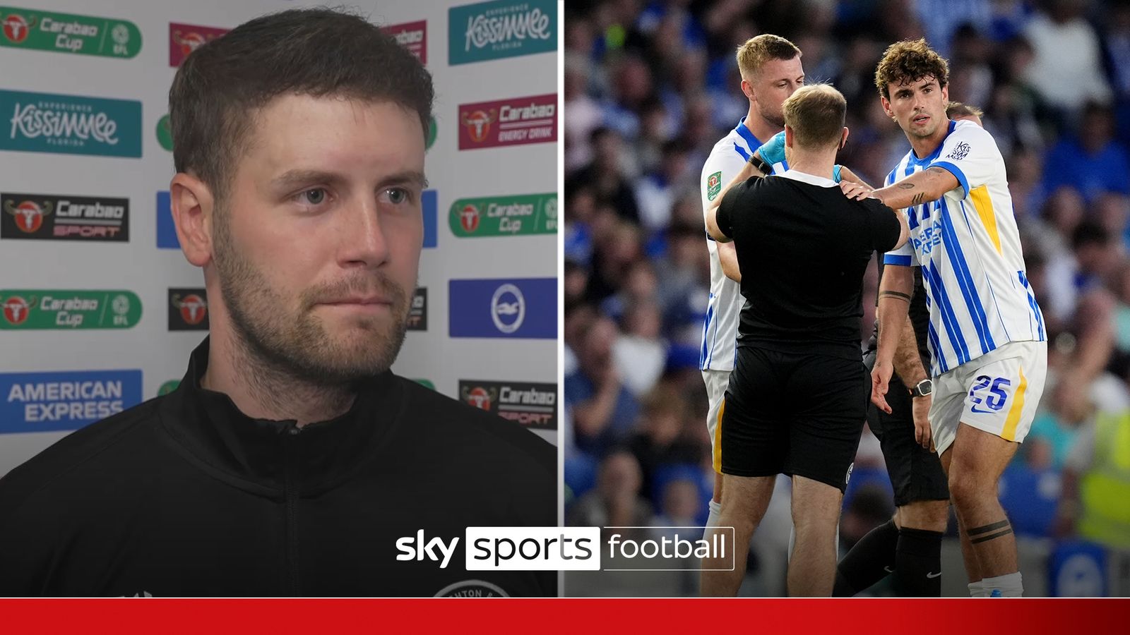 Brighton manager Fabian Hurzeler was left furious by the injury to new  signing Matt O'Riley following an awful challenge by Crawley captain Jay  Williams.