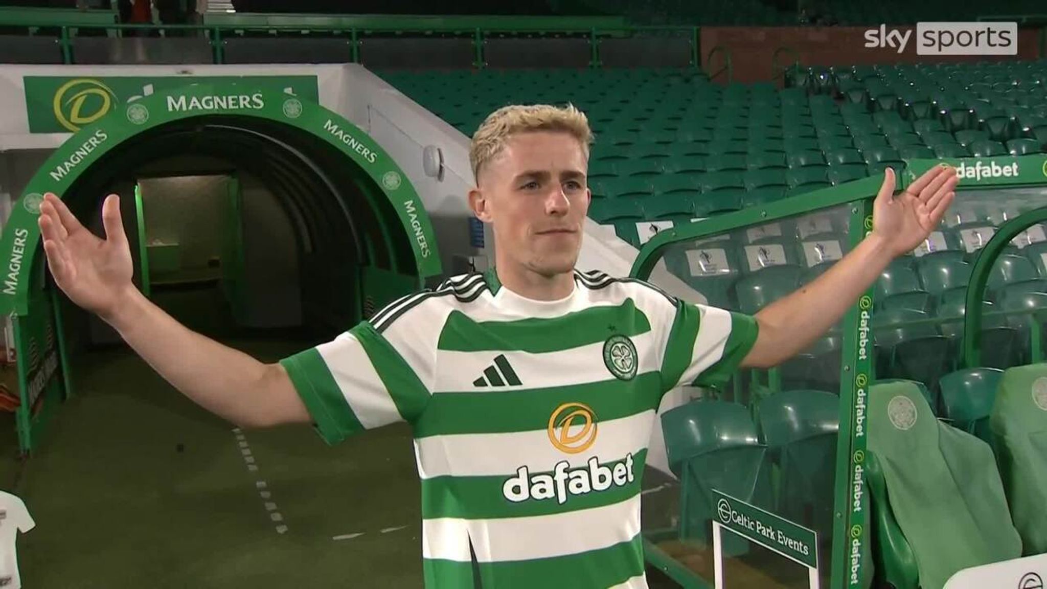 Celtic deadline day signing Luke McCowan arrives at Parkhead after joining  from Dundee.