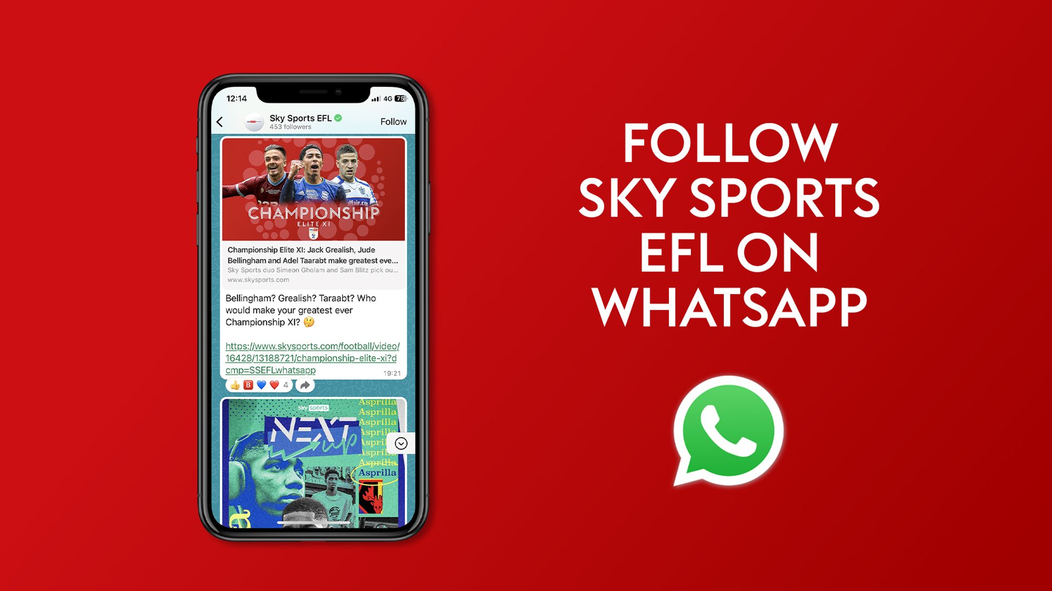 Sky Sports EFL on WhatsApp Championship, League One and League Two