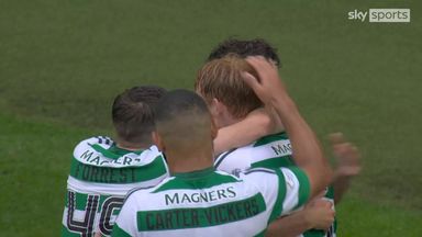 Scales heads in Celtic's second before half-time!