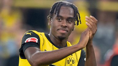 Jamie Bynoe-Gittens scored twice for Borussia Dortmund