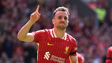 Diogo Jota opened the scoring for Liverpool with a stunning volley