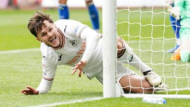 Liam Cullen gives Swansea the lead against Cardiff