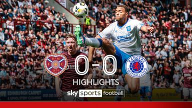 Crossbar, post, top saves in Hearts, Rangers draw