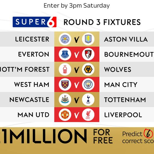 Win £1,000,000 with Super 6!