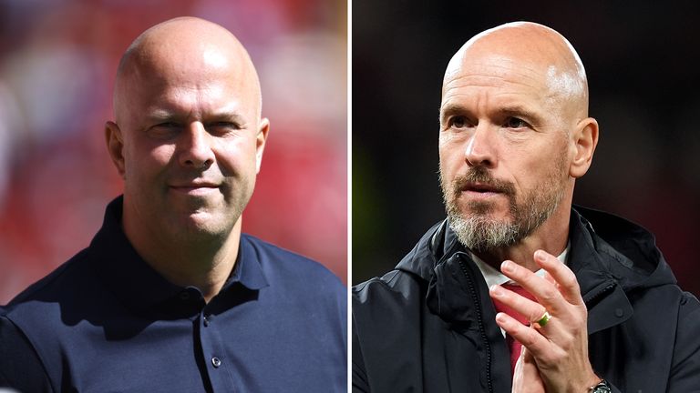 Arne Slot and Erik ten Hag