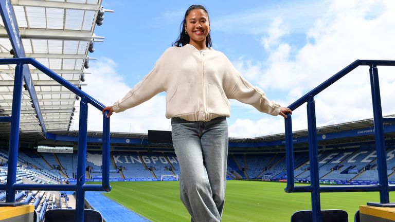 Asmita Ale at Leicester's King Power Stadium. 