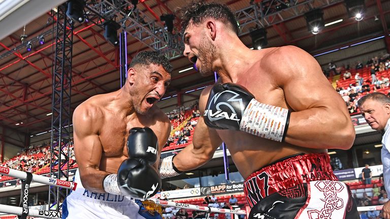 BEN SHALOM BOXXER BATTLE LINES FIGHT WEEK.ZAK CHELLI V CALLUM SIMPSON.PIC CHRIS DEAN/BOXXER.(PICS FREE FOR EDITORIAL USE ONLY).OAKWELL STADIUM BARNSLEY 3/8/2024.LIGHT HEAVYWEIGHT CONTEST.BILLY DENIZ V KHALID GRAIDIA