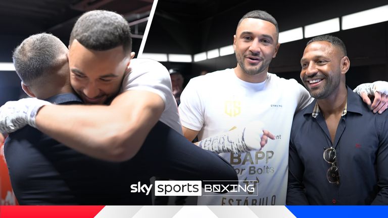 Regardez le moment réconfortant où Kell Brook rend visite à Callum Simpson dans sa loge avant son match principal contre Zak Chelli.