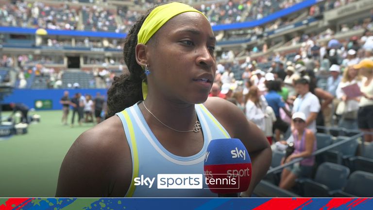 Coco Gauff reacts to her 2024 US Open third round victory over Elina Svitolina after coming from behind showing grit and determination to progress. 