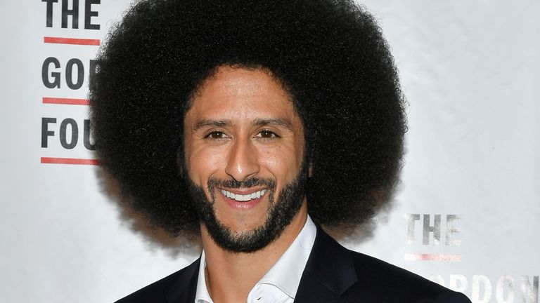 Colin Kaepernick attends the Gordon Parks Foundation Gala at Cipriani 42nd Street on Tuesday, May 21, 2024, in New York. (Photo by Evan Agostini/Invision/AP) 