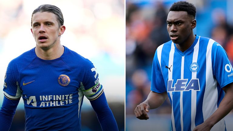 Chelsea midfielder Conor Gallagher (left) and Atletico Madrid's Samu Omorodion are heading in opposite directions. 