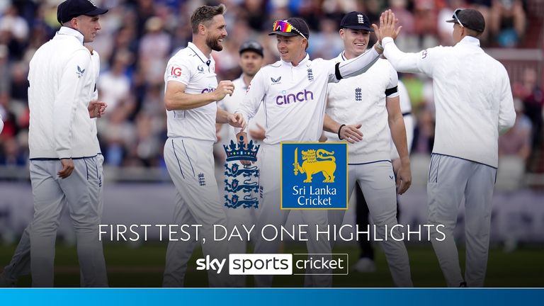 The best of the action from day one of the first Test between England and Sri Lanka.