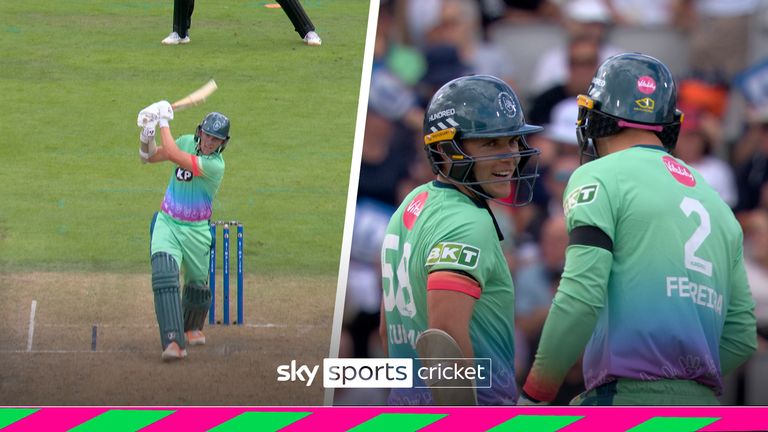 Watch the best of Sam Curran's batting for the Oval Invincibles against Manchester Originals. 