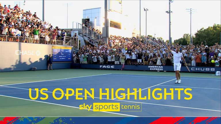 Highlights of the record-breaking opening round thriller between Dan Evans and Karen Khachanov from the US Open.