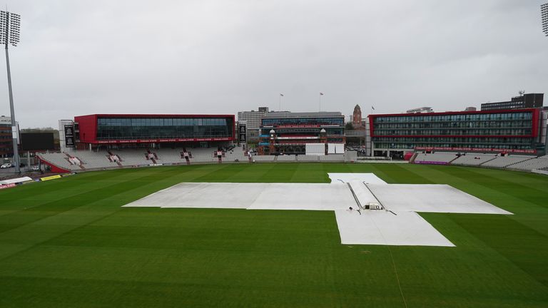 The rain was falling at Emirates Old Trafford, Manchester 