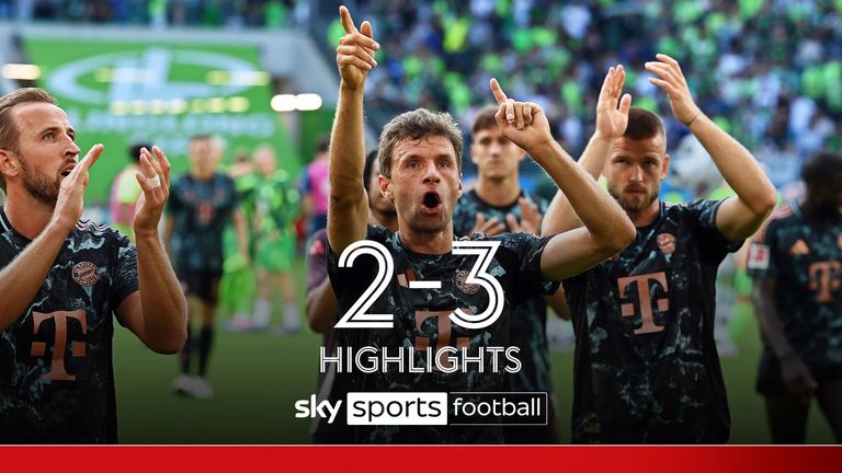 Watch highlights of the Bundesliga match between Wolfsburg and Bayern Munich.