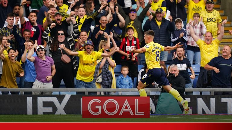 Cameron Brannagan got on the scoresheet as Oxford United took a 2-0 lead over Norwich City in the second half.