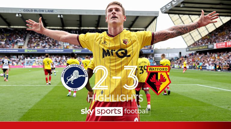 Highlights from the Championship clash between Millwall and Watford.