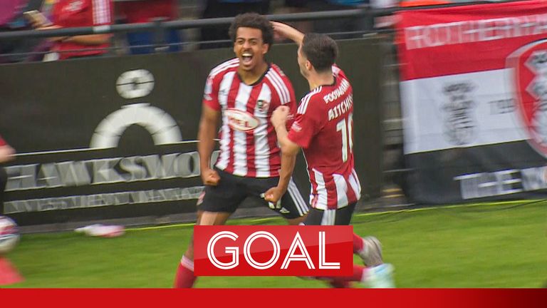 Johnly Yfeko gives Exeter the lead against Rotherham