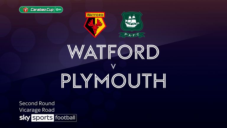 Lo más destacado del partido de la Copa Carabao entre Watford y Plymouth Argyle.