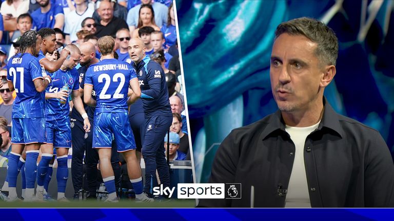 Chelsea players have a drinks break during the pre-season friendly match at Stamford Bridge, London. Picture date: Sunday August 11, 2024.