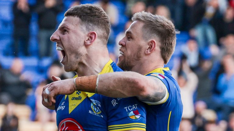 George Williams and Matt Dufty, Warrington Wolves (SWpix)