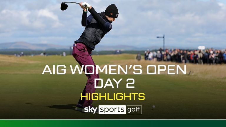 Highlights of the second round at St Andrews for the AIG Women's Open.