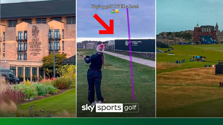 Playing golf OVER a hotel?!