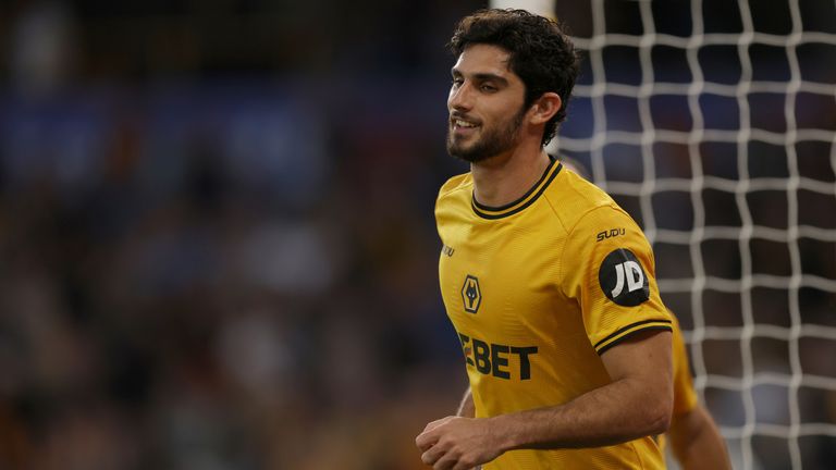 Goncalo Guedes after netting his second against Burnley.