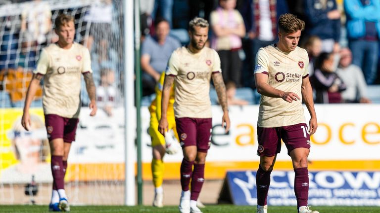  Hearts' Cammy Devlin looks dejected