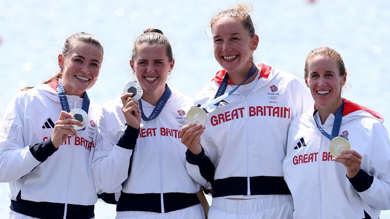 Great Britain won silver in the women's four event on Thursday