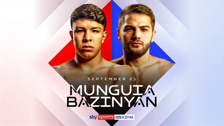 Jaime Munguia will fight Erik Bazinyan live on Sky Sports