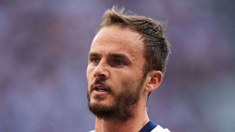 Tottenham Hotspur James Maddison during the pre-season friendly match at the Tottenham Hotspur Stadium, London. Picture date: Saturday August 10, 2024.