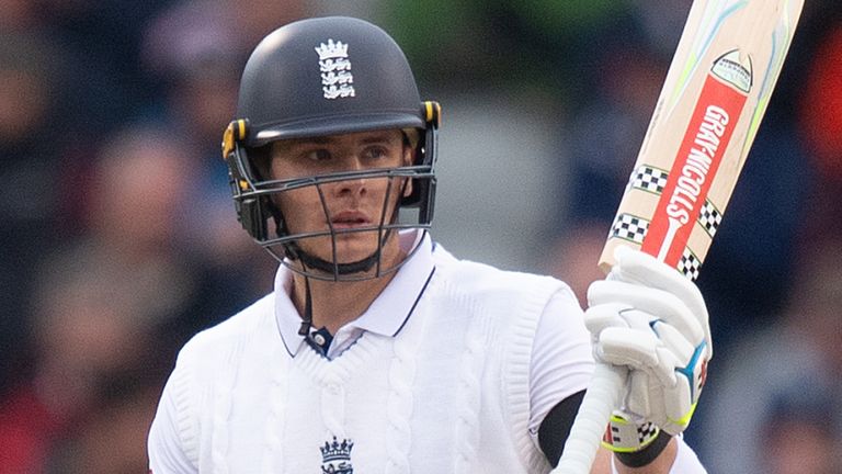 MANCHESTER, ENGLAND - AUGUST 22: England&#39;s Jamie Smith acknowledges his 50 during Day 2 of the 1st International Test Cricket match between England and Sri Lanka at Emirates Old Trafford on August 22, 2024 in Manchester, England. (Photo by Dave Howarth - CameraSport via Getty Images)