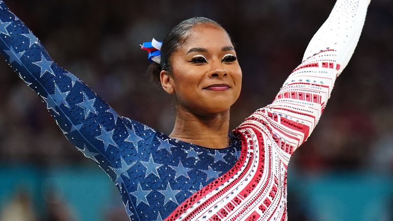 USA's Jordan Chiles during the artistic gymnastics, women's team final, at Bercy Arena on the fourth day of the 2024 Paris Olympic Games in France. Picture date: Tuesday July 30, 2024.