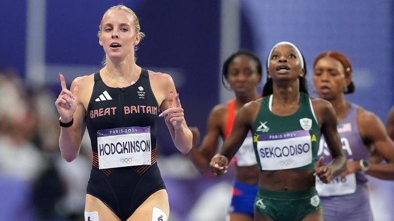 Great Britain's Keely Hodgkinson following the Women's 800m Semi-Final at the Stade de France on the ninth day of the 2024 Paris Olympic Games in France. Picture date: Sunday August 4, 2024.