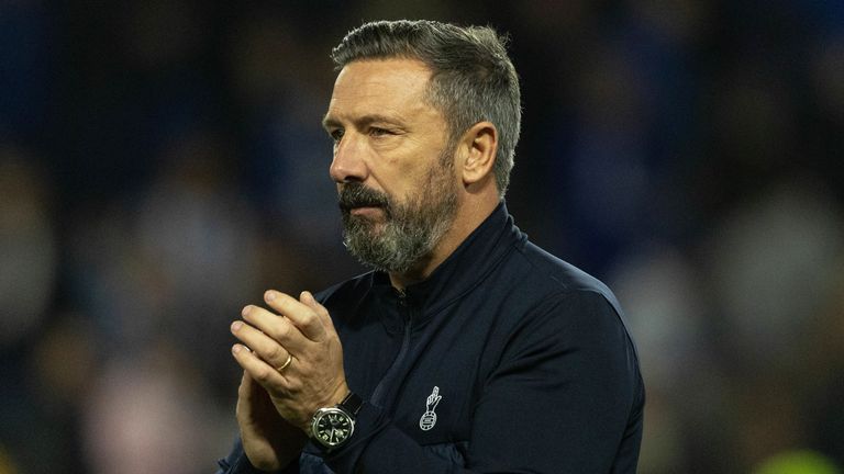 Manajer Kilmarnock Derek McInnes saat pertandingan berakhir