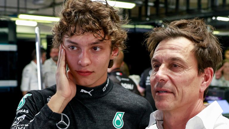 Andrea Kimi Antonelli and Toto Wolff