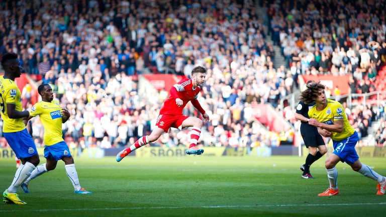 Lallana's last Saints goal came against Newcastle in 2014