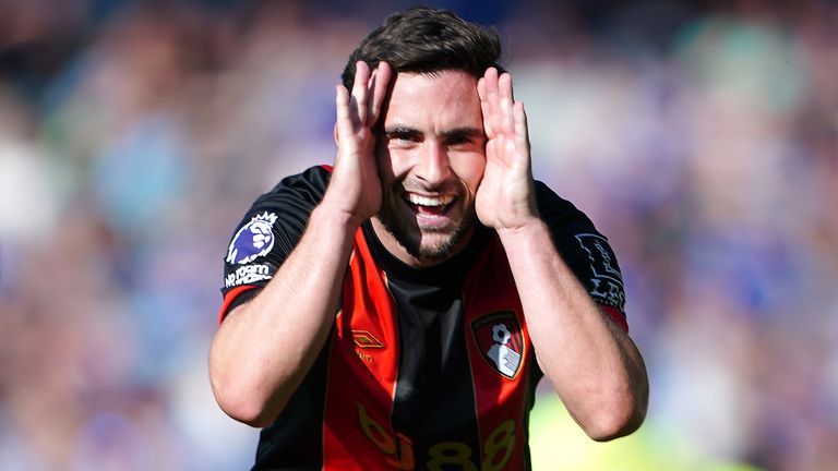 Bournemouth's Lewis Cook celebrates scoring their side's second goal