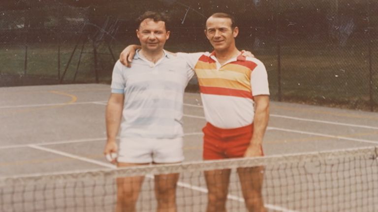 Jim (left) & his doubles partner Mike in 1987