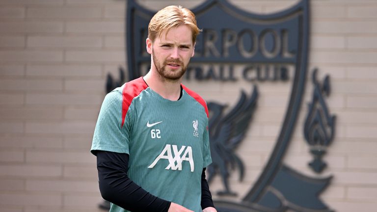 Liverpool goalkeeper Caoimhin Kelleher.