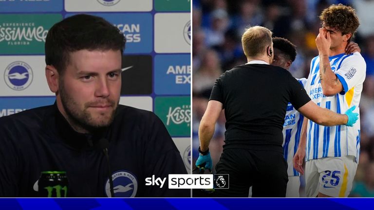 Brighton head coach Fabian Hurzeler says Matt O’Riley will undergo surgery after picking up an ankle injury against Crawley just minutes into his debut